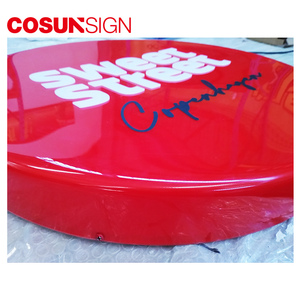 Cosun Top bán ngoài trời acrylic nhựa Vòng Tròn LED quảng cáo hộp Đèn chân không hình thành cho khả năng hiển thị cao - Product Image 4
