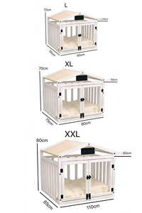 Maßgefertigte Kleine Outdoor Holzhundehütte Tragbares Bambus-Tierhaus Abnehmbare Moderne Tierbett für Katzen - Product Image 4