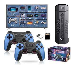 จอยเกมไร้สาย Ye X2 Ultra Blue พร้อมเกมสติ๊ก 4K HD คอนโซลเกมย้อนยุค 64GB 30000 เกมส์ ทีวี Emuelec4.3 DDR3 256MB 2410-K8 - Product Image 1