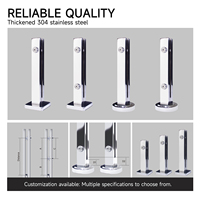 Support latéral ORAY pour verre poli, poteau de clôture de piscine, poteau de balustrade de balcon, poteau de clôture d'escalier en acier inoxydable pour verre de 6 mm