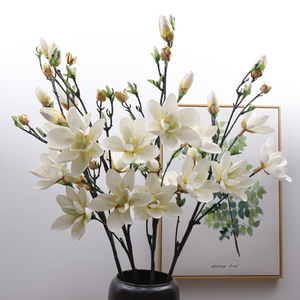 ดอกแมกโนเลียประดิษฐ์ Xiaowangchun รุ่น B1076 ดอกไม้จำลองคุณภาพสูงสำหรับตกแต่งภายในบ้าน ของตกแต่งบ้าน อุปกรณ์ประกอบฉากฤดูใบไม้ผลิ - Product Image 2