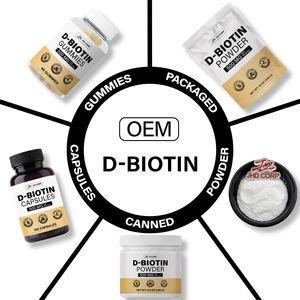 Gıda sınıfı saç büyüme sağlık takviyesi suda çözünür vitamin B7 saf d-biyotin tozu - Product Image 3