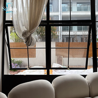 Ventana Francesa de Aluminio con Diseño Europeo, Doble Acristalamiento y Vidrio Templado, Proveedor de Fábrica
