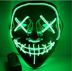 หน้ากากปาร์ตี้เรซิ่นไม่ระบุชื่อ Led โจ๊กเกอร์เรืองแสงหน้ากาก Hallowen พร้อมไฟ - Product Image 2