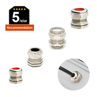 Connecteur de câble étanche en métal, presse-étoupe électrique en laiton nickelé avec protection IP68