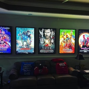 Cadre publicitaire mural en aluminium avec panneau acrylique, cadre à clipser, boîte à lumière LED rétroéclairée, grandes boîtes à lumière de cinéma - Product Image 3