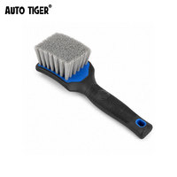 Brosse de nettoyage de pneus de voiture ATUO TIGER bleue et noire, brosse de nettoyage de tapis, brosse à récurer les pneus, brosse de detailing automobile