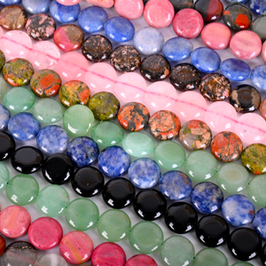 Cuentas de Cristal Natural al por Mayor en Forma de Moneda, Cuentas Redondas Planas de 15*15mm para Collares de Cristal, Pulseras, Fabricación de Joyería DIY - Product Image 2