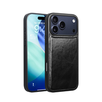 Étui en cuir intégral pour iPhone 18 17 Pro Max, finition lisse, protection renforcée de l'appareil photo et coque de protection ajustée