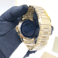 Montre de luxe pour femme MKOriginals en nacre, avec lunette en cristal festonné, sous-cadran, boîtier serti de diamants, étanche, chronographe doré