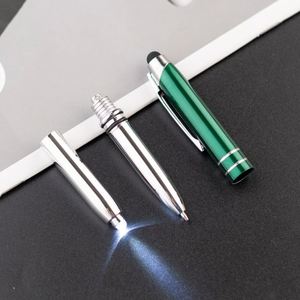 Sy211 Wholesale Stylus <b>Led</b> Light Promotional Metal Custom Logo <b>Ball</b> Pen With Flashlight - Product Image 3