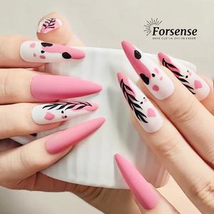 24 Uds Stiletto Long Press on Nails con diseño al por mayor Summer Blush Pink Flower Nails Tips Vintage Garden Matte Salon Nails - Product Image 2