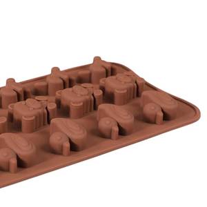 MUYULINS Factory Cute Animal Heart-Shaped Flower-Shaped LFGB Platinum Non-Stick BPA-Free <b>Silicone</b> Chocolate Bar Mold - Product Image 3