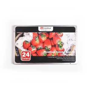 24 Veelzijdige Acs Kleurpotloden Set Houtloze Kunst Tool Voor Creatieve Expressie Voor Kunstenaars En Hobbyisten - Product Image 4