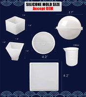 Kit d'art en résine époxy cristal clair pour débutants, résine époxy 16oz avec paillettes, fleur séchée, moule en Silicone pour l'artisanat d'art DIY