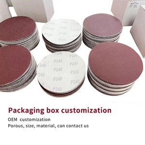 Disco abrasivo in carta vetrata di ossido di alluminio abrasivo 4.5 rotondo "5" 6 "carta vetrata levigatrice disco gancio e disco di levigatura - Product Image 6