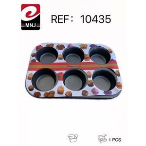 Stampo per torta Mnj a 6 fori, antiaderente, per muffin, cupcake e torte - Product Image 3