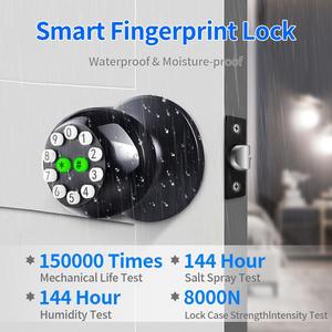 מנעול דלת אלקטרוני דיגיטלי עם קודן, טביעת אצבע וקוד WiFi אוטומטי, מנעול חכם של טויה, מנעול דלת אבטחה - Product Image 6