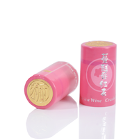 Manchon thermorétractable en PVC personnalisé 30*60mm, capsule thermorétractable en PVC colorée, facile à ouvrir, film rétractable pour bouteilles de liqueur et de vin