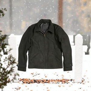 Custom Wholesale Winter Thick New Design Genuine Motorcycle Streetwear Zipper Jacket Eco-Friendly Waterproof Vintage Frosted <b>Cow</b> - Product Image 3