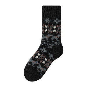 Wool <b>Socks</b> Women Extra Thick Warm Terry Mid Calf Geometric Pattern Ethnic Style Winter Casual <b>Socks</b> - Product Image 5