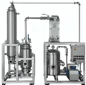 EE. UU. Venta caliente etanol maquinaria química y equipo concentrador de evaporación de película de caída de efecto único 500L