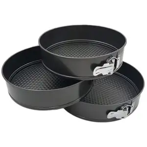 Moule à pâtisserie rond anti-fuite pour <span class=keywords><strong>mini</strong></span> cheesecakes, pizzas et quiches, fabriqué en usine - Product Image 1