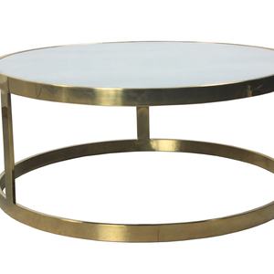 Mesa de Centro Moderna Nórdica de Hierro Forjado, Mesa Redonda de Metal Cromado Dorado y Plateado para Sala de Estar, Juego de Mesa para Café y Té - Product Image 6