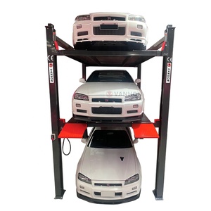 Triple Car Stacker Four <b>Post</b> Lift 3 <b>Level</b> Hydraulic Car Parking Lift - Product Image 1