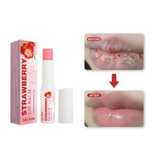 Bálsamo labial hidratante nutritivo vegetariano con colorante frutal de fresa - Product Image 6