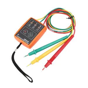 New SM852B Phase Rotation Tester Digital Phase Indicator Detector LED Buzzer Phase Sequence Meter Voltage Tester 60V~600V AC