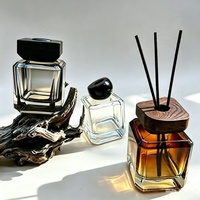 Bouteille diffuseur la plus vendue 100ml 150ml Bouteille diffuseur en verre carrée pour diffuseur à bâtonnets
