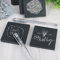 Blocs-notes autocollants classiques 3x3 pouces, 100 feuilles/bloc, personnalisables avec logo, couleur noire