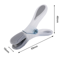 Pinzas de Ropa Ergonómicas, Pinzas para Ropa con Agarre Suave Antideslizante, Pinzas de Plástico para Lavandería con Resorte Metálico para Exteriores