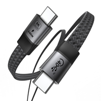 UNIEAN - Cable Plano USB C de 1M, 40Gbps, 8k, Tipo C, Carga Rápida, Cable de Datos para iPhone y Android