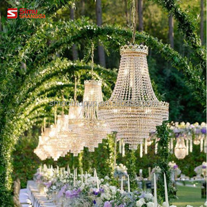Hete Aanbieding Bruiloft Lichtdecoratie Kristallen Kroonluchter Luxe Feest Evenementen Podium Decoratieve Verlichting - Product Image 1