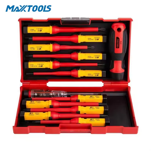 Juego de Destornilladores para <span class=keywords><strong>Electricista</strong></span> de 13 Piezas con Certificación VDE, con Probador de Voltaje, Mango Magnético Aislado, Acero CR-V6150 - Product Image 3