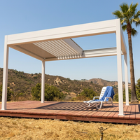 Pergola en aluminium Sweet Home 3x6m, toit rétractable motorisé à lames orientables, imperméable, écologique, résistant aux intempéries