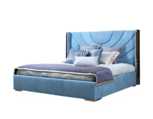 Luxuriöses Kingsize-Bettgestell mit Kopfteil aus Italienischem Leder, Minimalistisches Modernes Bett mit Stauraum und Gepolstertem Ottoman - Product Image 2