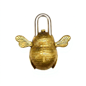 Candado de Latón con Diseño de Abeja, Accesorio Decorativo de Estilo Vintage para Puertas, Cajas y Exhibiciones Decorativas - Product Image 1