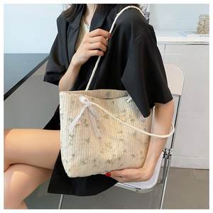 Borsa 2025 alla moda in tessuto fresco da <span class=keywords><strong>donna</strong></span> a spalla singola in <span class=keywords><strong>stile</strong></span> minimale con chiusura a doppia maniglia - Product Image 1