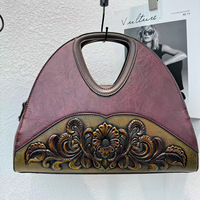 Bolso de hombro informal de estilo retro con diseño de morning glory, estilo chino único, bolso versátil