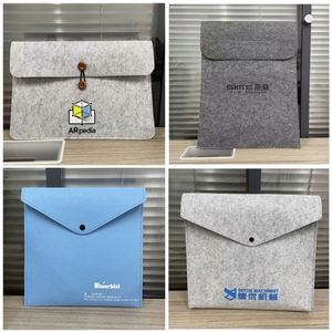 Custom Business Office Felt <b>File</b> <b>Folder</b> Envelope Bag with Printed Logo Multi-Color Snap Button Novelty Gifts Promotion - Product Image 4