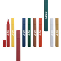 Bolígrafo colorido Spot Pastel Marandi Highlighter INS, puntas oblicuas personalizadas, rotuladores de punto clave para estudiantes, marcador con logotipo personalizado