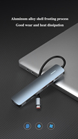 Estación de Conexión Tipo-C de Alta Velocidad USB 3.0 con Carcasa de Aluminio, Lector de Tarjetas SD/TF, Carga Rápida PD y OTG, en Stock
