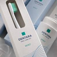 Boîte d'emballage personnalisée haut de gamme étanche pour kit de soins bucco-dentaires, insert en carton pliable, ensemble brosse à dents et dentifrice, boîte en papier OEM en gros