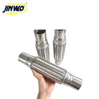 Tubo Flexible de Escape de Acero Inoxidable Trenzado de 2x8x12 Pulgadas, Tubo Flexible de Alta Temperatura para Reparación de Automóviles