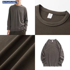 T-shirt à manches longues en coton brossé lourd 300 g/m² <span class=keywords><strong>ultra</strong></span>-doux, couche de base unisexe pour vêtements décontractés, vierge pour personnalisation de marque - Product Image 1