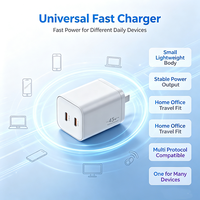 Çok Satanlar |   45W 65W GaN Şarj Cihazı |   PD QC3.0 Çoklu Portlu USB A Tip C Hızlı Şarj Cihazı ABD AB BK Fişli Taşınabilir Duvar Şarj Adaptörü
