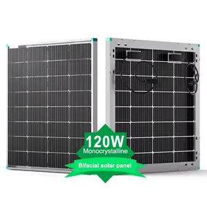 2024 Panel solar de vidrio doble 50W 100W 120W 150W 200W 220W bifacial PERC mono BIPV paneles solares